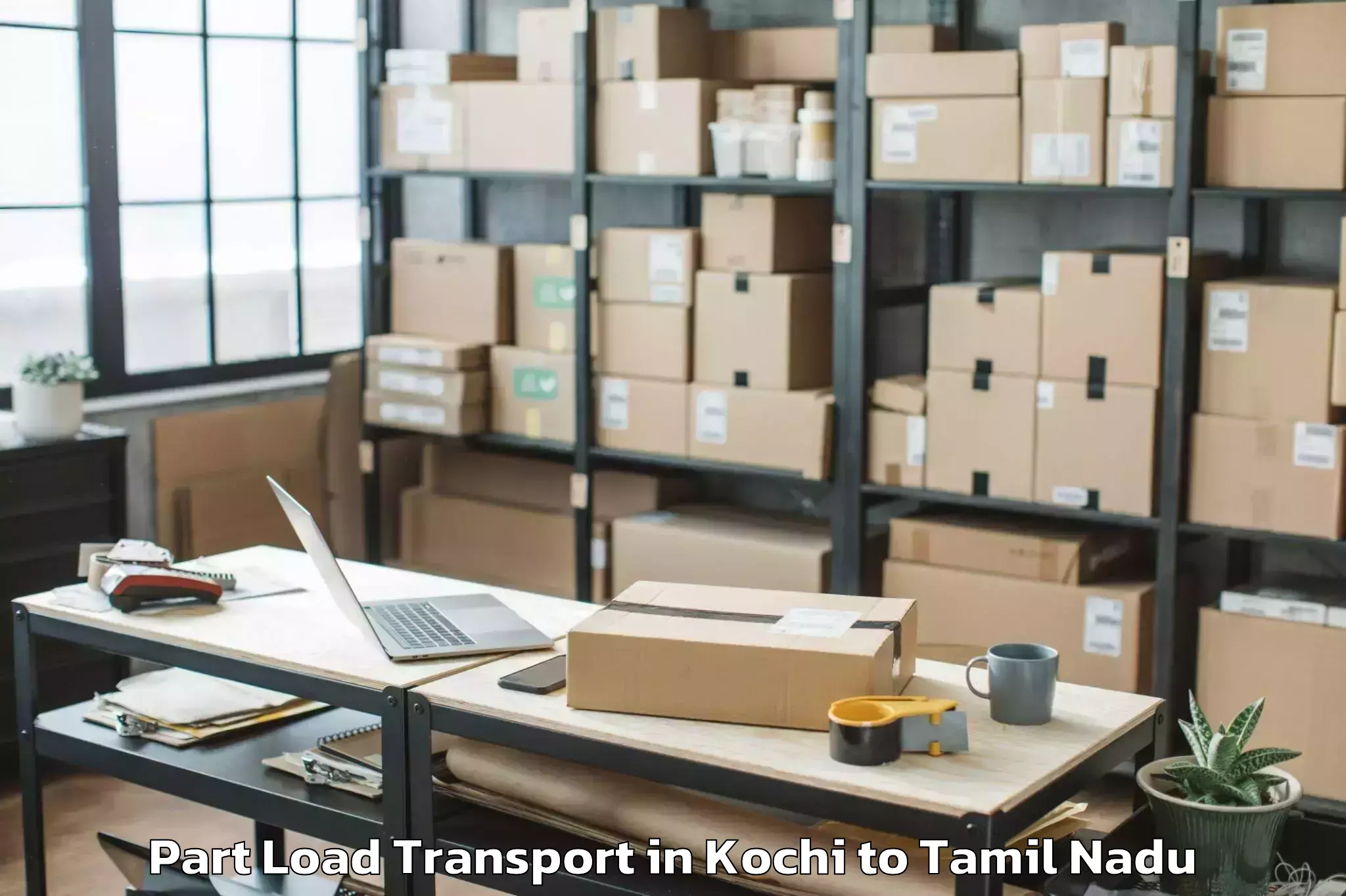 Book Kochi to Tiruchengodu Part Load Transport